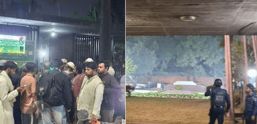 ওসমান হাদির কবর দেখতে মানুষের ভিড়, রাতেও পুলিশি প্রহরা