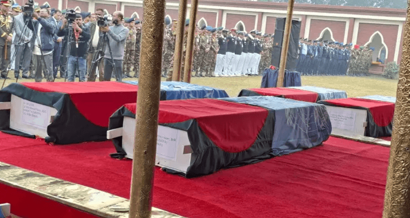 সুদানে নিহত ৬ বাংলাদেশি শান্তিরক্ষীর জানাজা সম্পন্ন