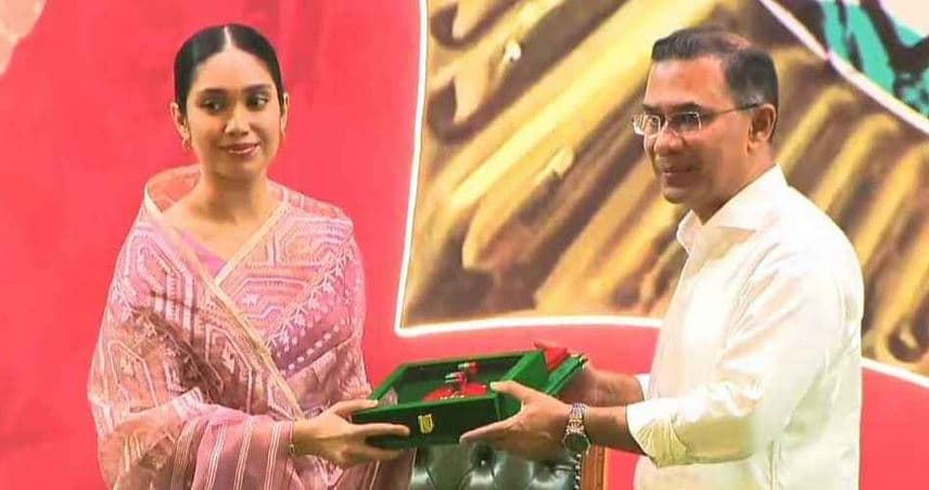 খালেদা জিয়ার পক্ষে স্বাধীনতা পুরস্কার গ্রহণ করলেন জাইমা রহমান